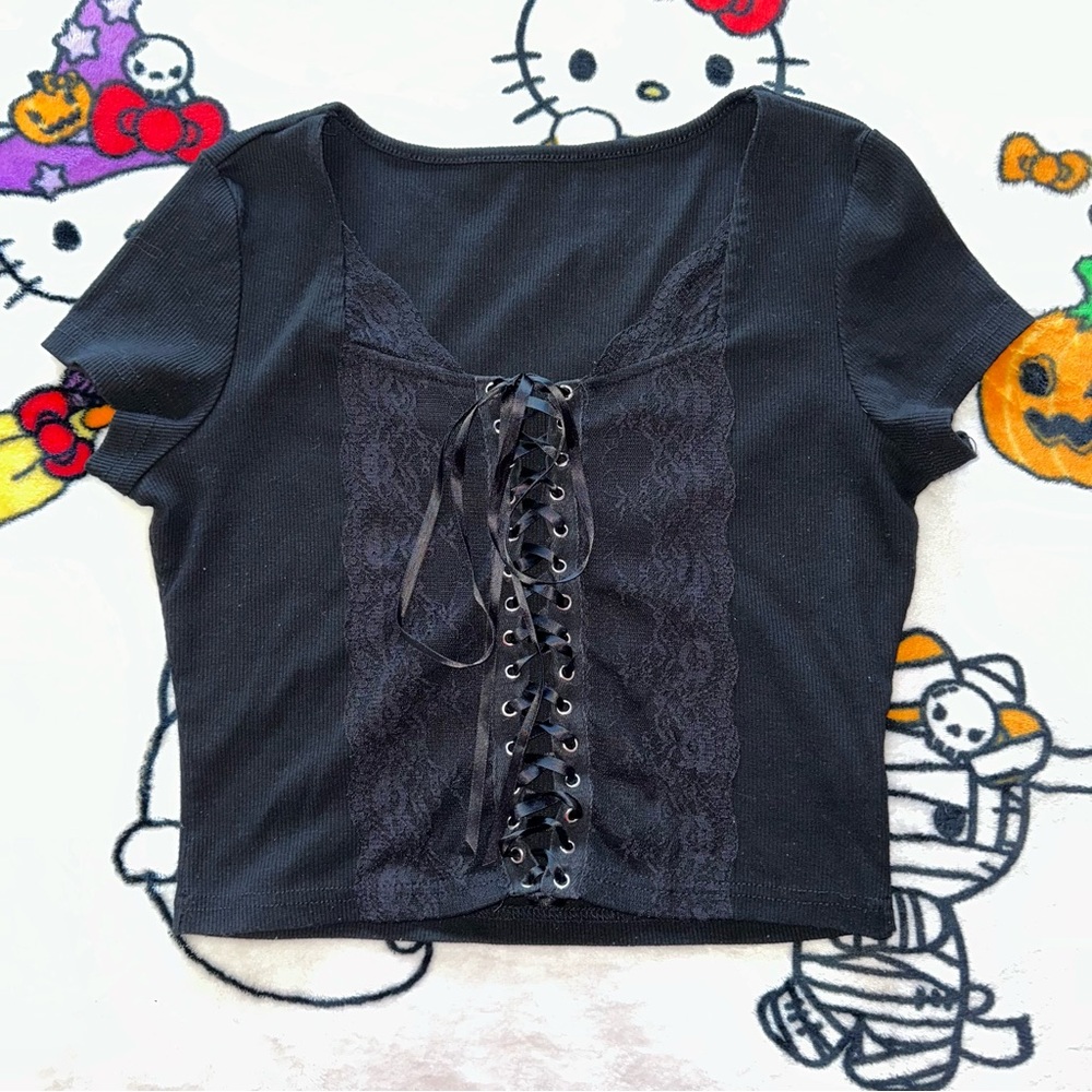 Gothic corset lace top 🖤